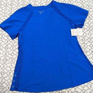 Med Couture Scrub Top, L, Royal Blue